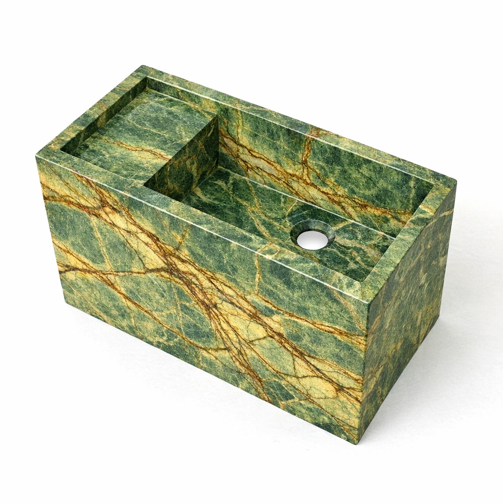 WASH WALL Lavabo da parete in FOREST GREEN