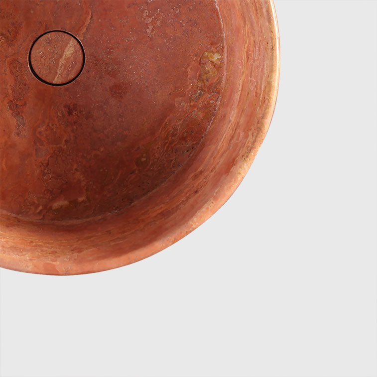 lavabo freestanding in rosso TRAVERTINO PERSIANO