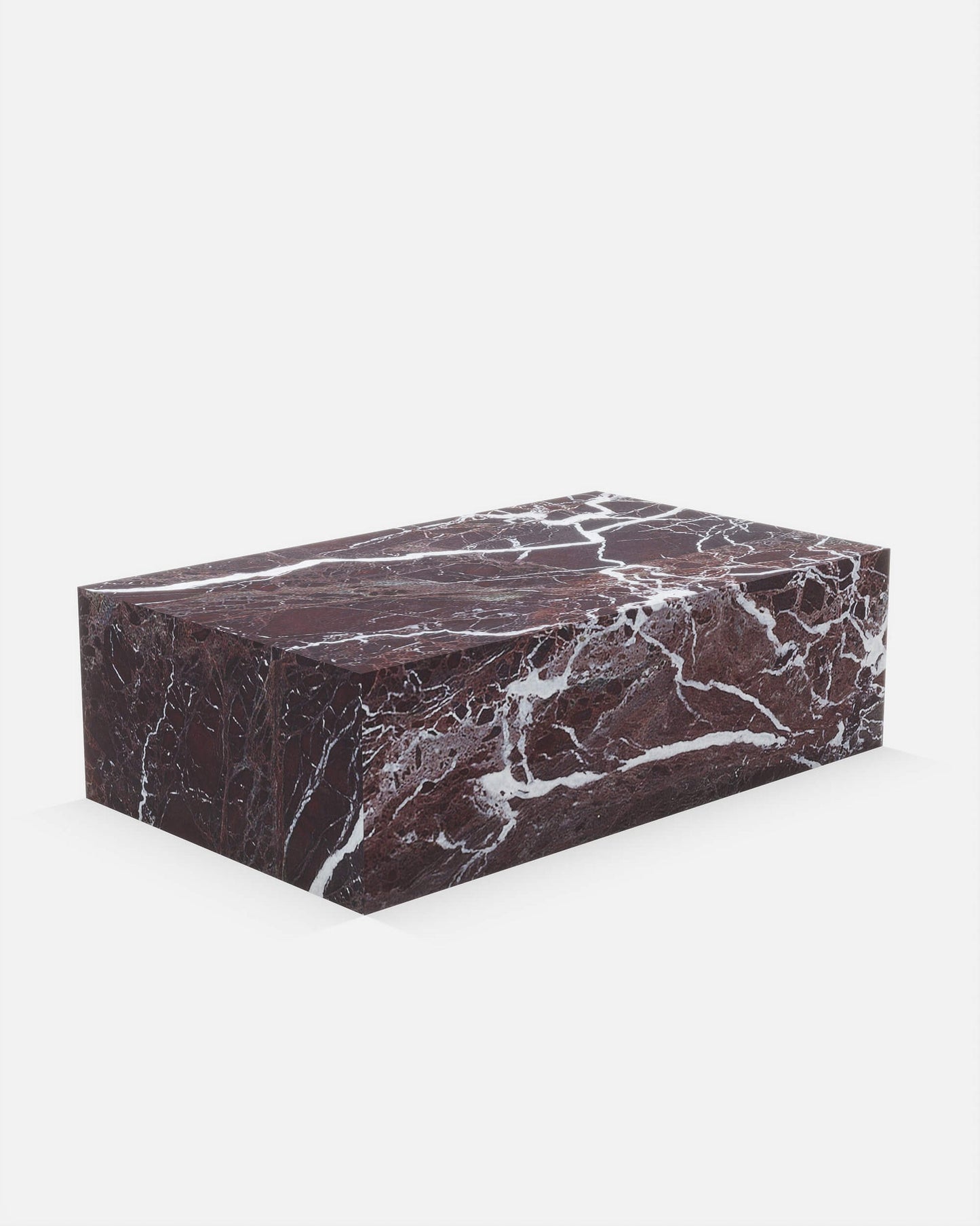cubo PLINTH in marmo rosso levanto