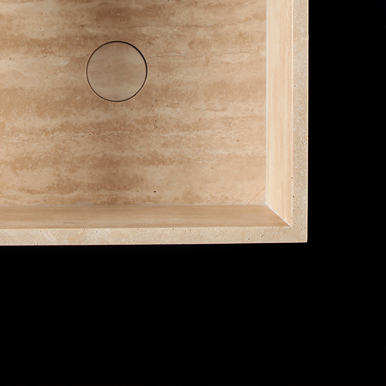 lavabo da parete in Travertino Classico