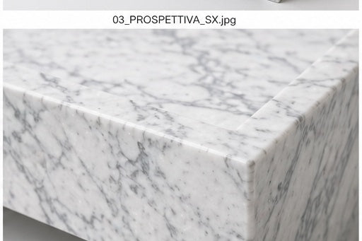 WASH Lavabo da parete in BIANCO CARRARA