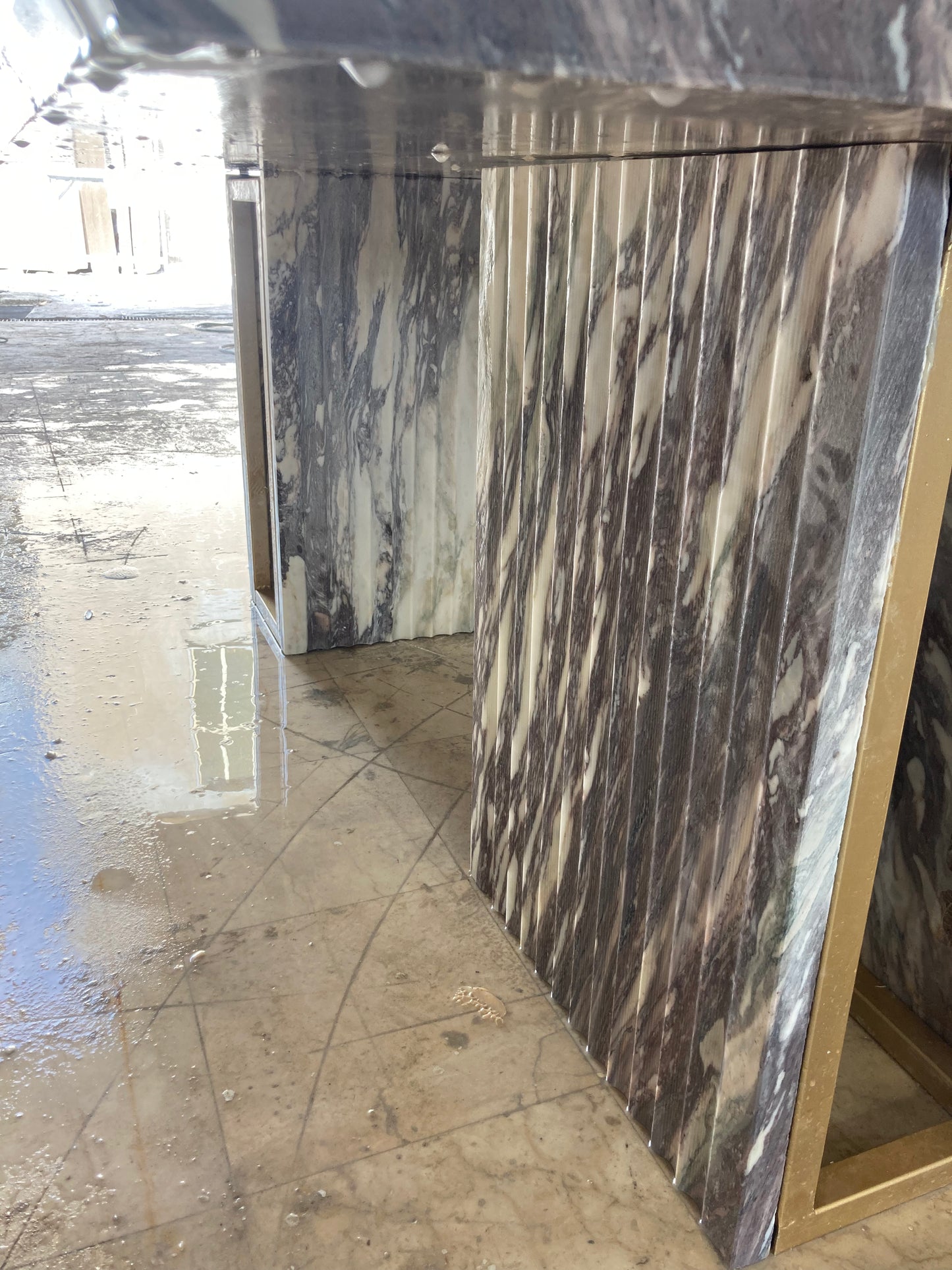 Tavolo grande marmo armi viola - Luxury home boutique