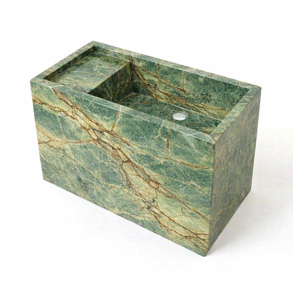 WASH WALL Lavabo da parete in FOREST GREEN