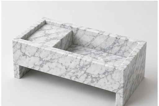 WASH Lavabo da parete in BIANCO CARRARA