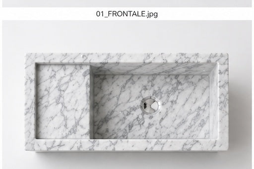 WASH Lavabo da parete in BIANCO CARRARA