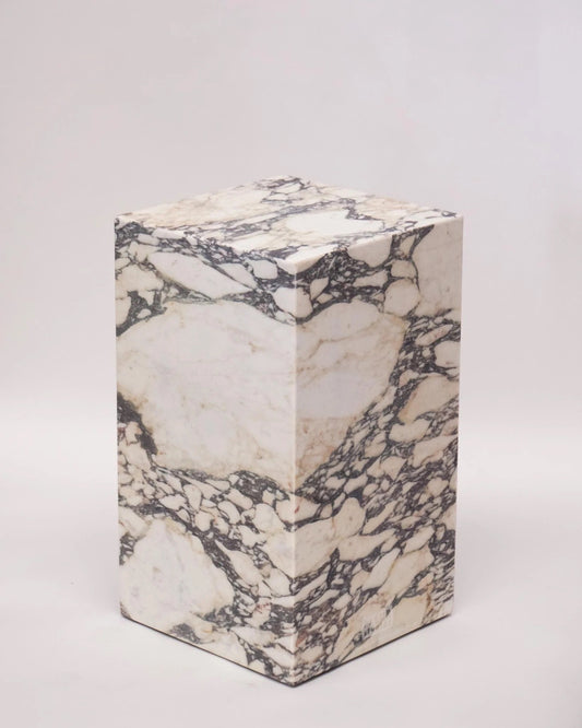 Tavolo plinth marmo calacatta viola monet