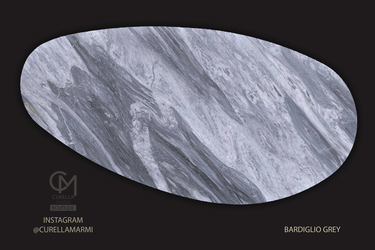 Piano tavolo Egg Shape  in marmo pregiato