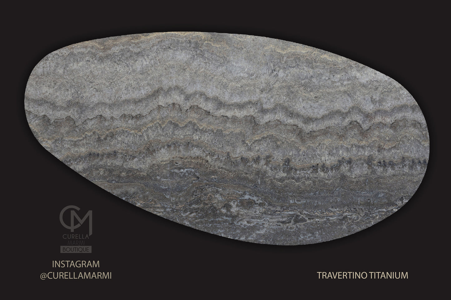 Piano tavolo Egg Shape  in marmo pregiato