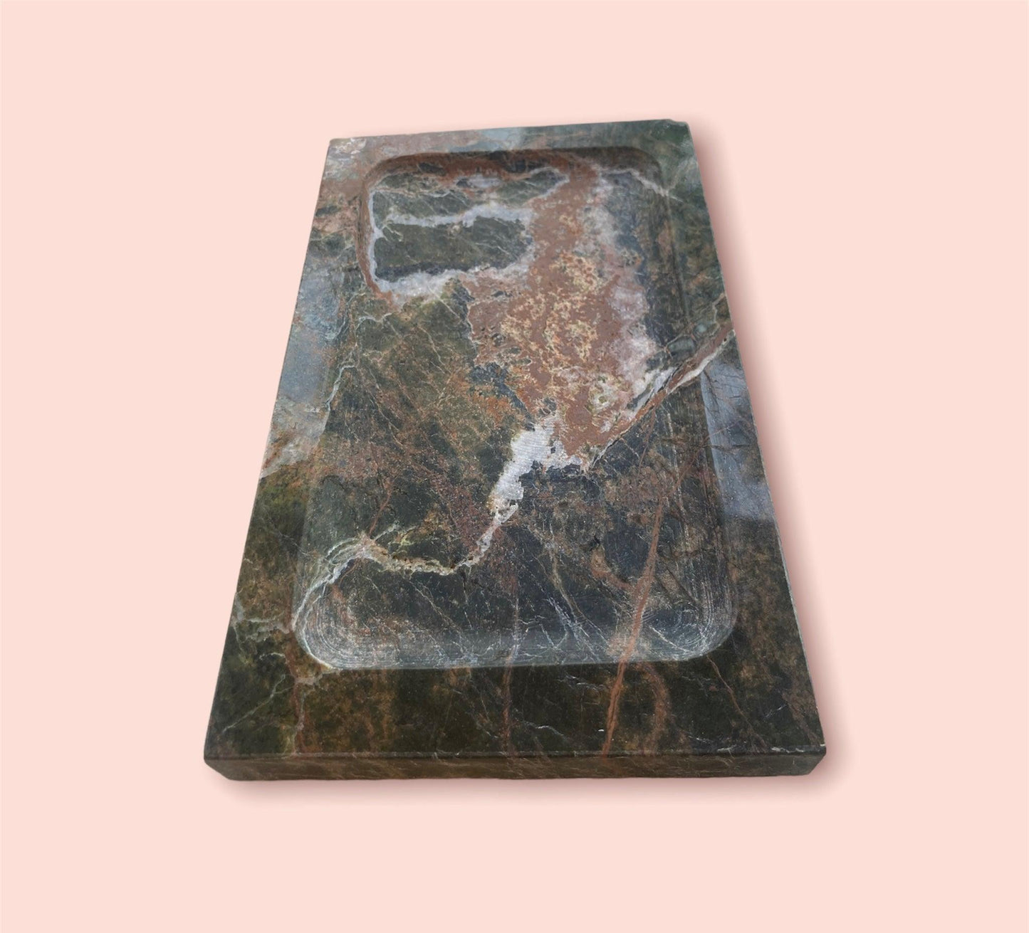 Vassoio portagioie in marmo forest green - Luxury home boutique