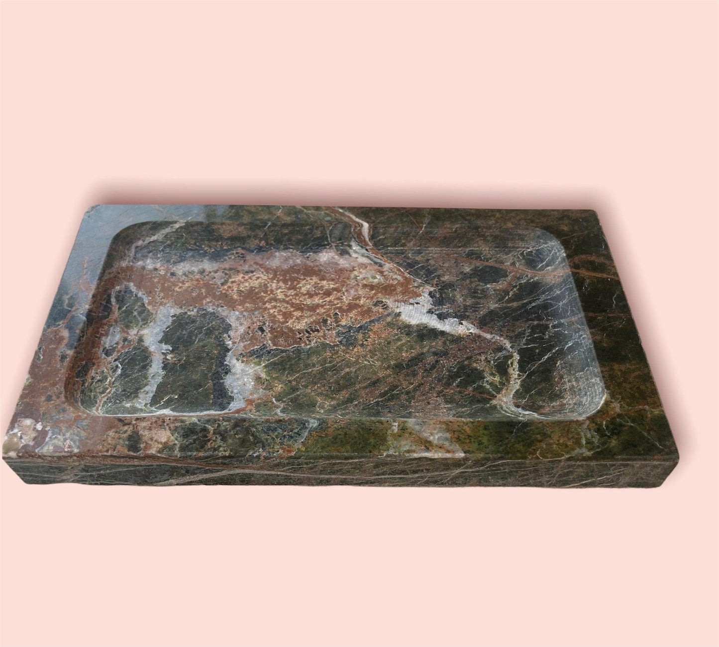 Vassoio portagioie in marmo forest green - Luxury home boutique